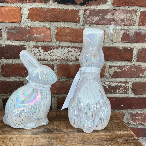 Iridescent Ceramic Bunny Figurines - Picture 5 of 15